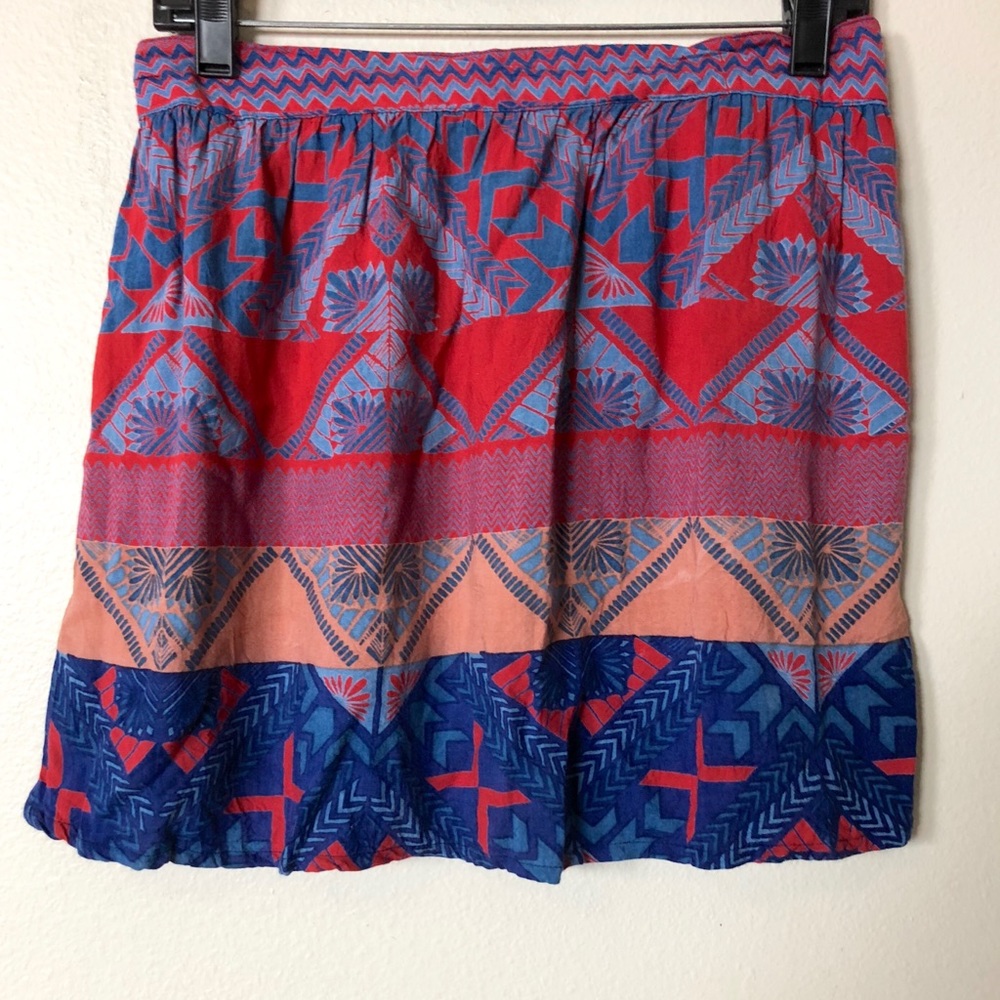Angie Boho Aztec Print Lightweight Skirt Size XL